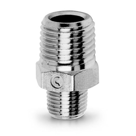 Camozzi BSPt Adaptor-Reducing Nipple, 1/4" X 1/2" Thread 2510 1/4-1/2
